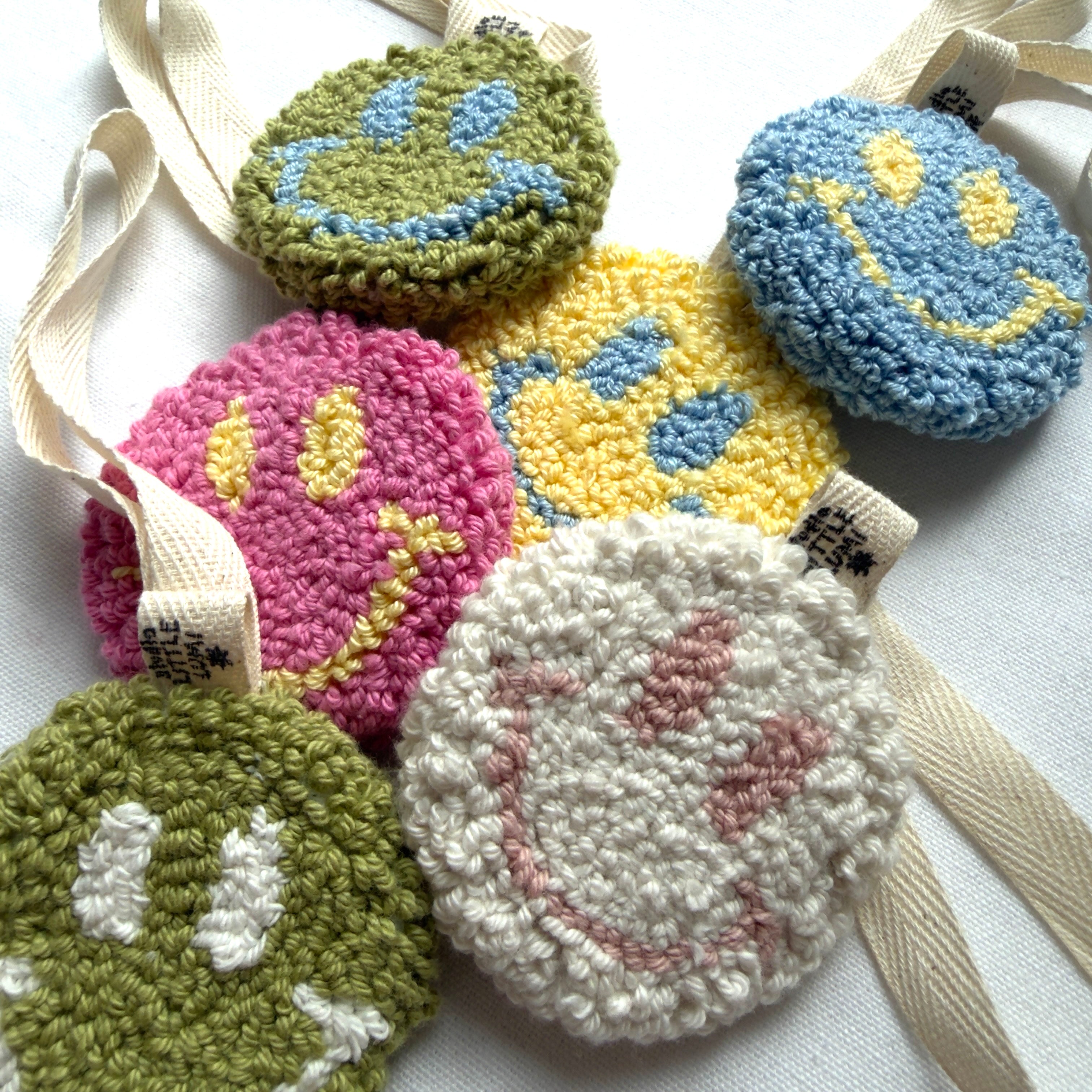 Groen Witte Smiley Speenhanger
