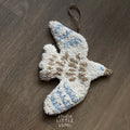 Blauwe Beige Vogel Muurhanger
