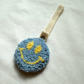 Blauwe Gele Smiley Speenhanger